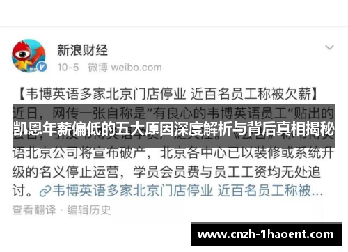 凯恩年薪偏低的五大原因深度解析与背后真相揭秘